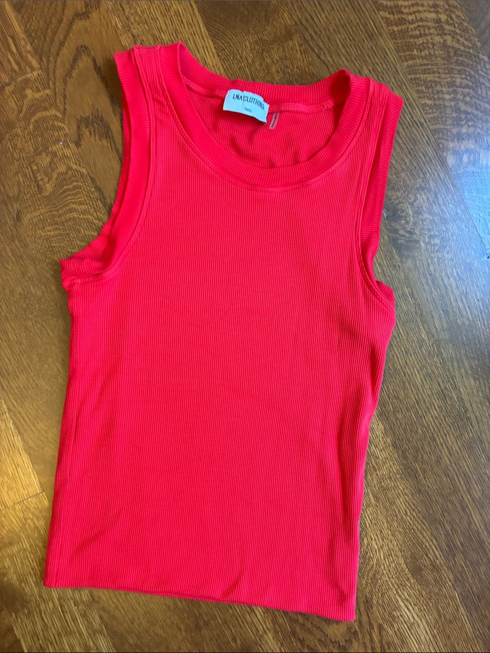 LNA Jones Rib Tank Tank Top - Red
